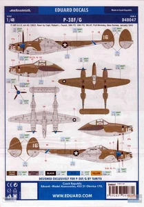 EDUD48047 1:48 Eduard Decals - P-38F P-38G Lightning - Picture 1 of 3