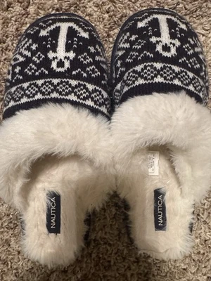 Zapatillas Nautica de punto con forro de piel sintética azul marino talla 10 para mujer raras Foto 1 de 4