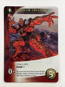 KORG TRANSFORMED LORD OF GRANITE Upper Deck Marvel Legendary - Picture 1 of 2