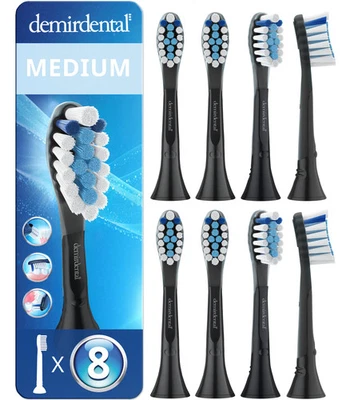Lot of 8 Demirdental Maxi Medium Replacement Brushes for Philips Sonicare C3 Premium  - Image 1 of 4