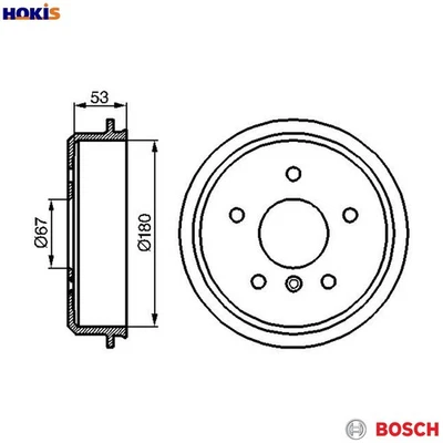 2x BRAKE DRUM 0 986 477 096 FOR MERCEDES-BENZ M 166.940 1.4L OM668.942 1.7L 4cyl - Image 1 of 4