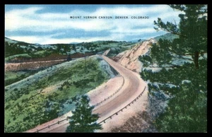 Postcard Mount Vernon Canyon Road View, Denver, Colorado - Picture 1 of 2