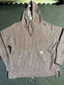 Carhartt Felpa con Cappuccio Donna L 12-14 Grigio Erica Relaxed Fit Pullover - Foto 1 di 9
