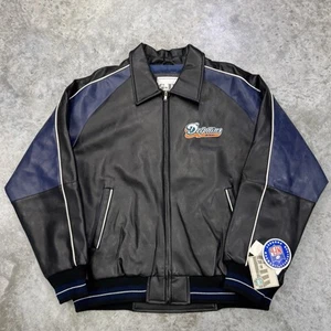 Vintage Miami Dolphins jacket mens Extra Large Faux Leather G-111 deadstock NWT - Picture 1 of 8