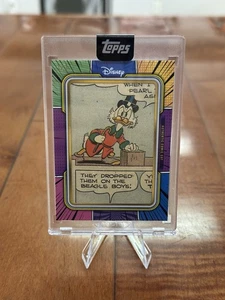 2025 Topps Disney Mint 1/1 Scrooge McDuck Authentic Comic Cut Encased - Picture 1 of 2