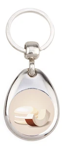 Macaron Noix de coco - Porte clé en métal - Foto 1 di 4