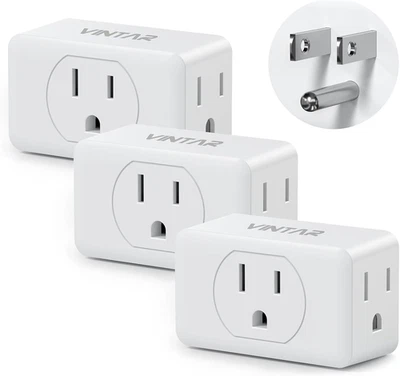 Multi Plug Outlet Extender,  3 Outlet Adapter, Multiple Outlet Splitter, Grounde - Image 1 of 4