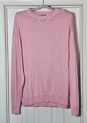 Robert Talbott Cotton/Cashmere Crewneck Sweater Men's Size XXL Pink - Image 1 of 4