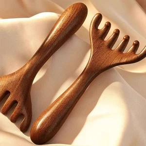 Sandalwood Acupuncture Style Massaging Comb for Enhanced Relaxation Effects - Photo 1/43