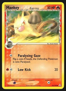 Mankey 70/110 EX Holon Phantoms Pokemon Card LP - Picture 1 of 2