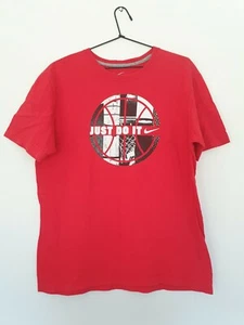 Nike Just Do It Red Tshirt Regular Fit Size M - Imagen 1 de 6