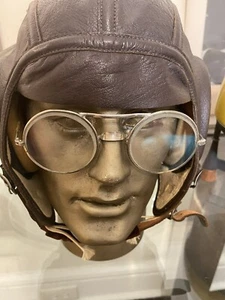 Antique Vintage Willson Goggles Safety Glasses Steampunk Motorcycle Big Lenses - Picture 1 of 8