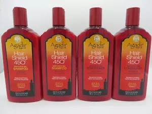 AGADIR ARGAN OIL HAIR SHIELD 450 PLUS SHAMPOO/ CONDITIONER 12.4 OZ (4 Bottles) - Picture 1 of 2