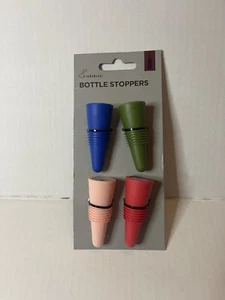 Rabbit ~ Multicolor Bottle Stoppers ~ Set of 4 - Picture 1 of 4