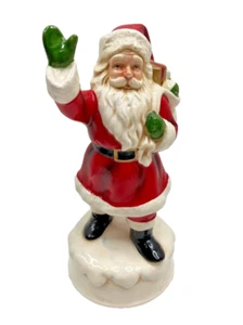 Statuetta vintage Natale Lefton Babbo Natale scatola musicale rotante - Foto 1 di 12