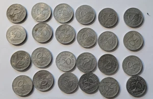 24 x 50 Pfennig, Deutsches Reich, Aluminium - Bild 1 von 2