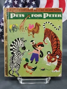 Pets For Peter #82 A Little Golden Book "?" Edition 1950 FREE SHIPPING!!! - Picture 1 of 9