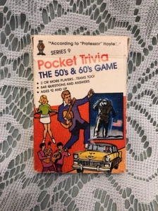 Juego de cartas de trivia de bolsillo serie 9 años 50 y 60 número 7038 Hoyle 1984 - Imagen 1 de 6