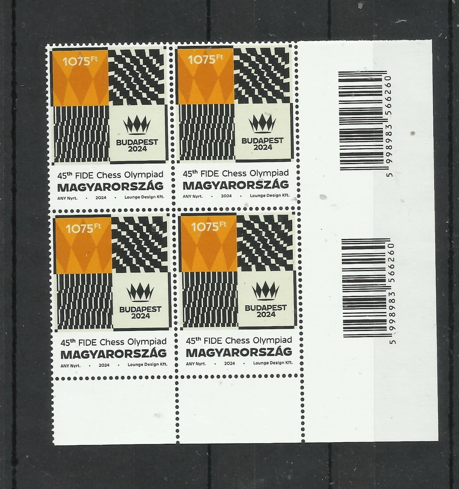 U 2306.Hungary 2024 45th FIDE Chess Olympiad MNH Postfrisch - Image 1 of 1