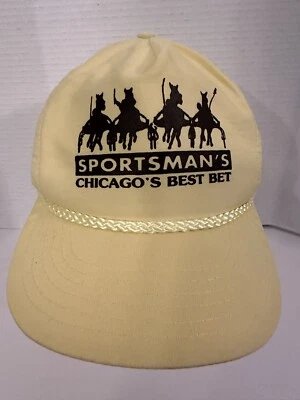 Vintage Chicago Harness Racing Dad Cap Sportsman’s Park Chicagos Best Bet Yellow - Image 1 of 4