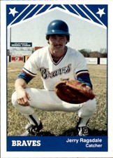 1983 Anderson Braves TCMA #27 Jerry Ragsdale Turlock California CA Baseball Card