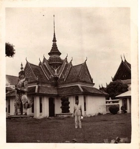 Vintage Fotografie Tempel der Morgendämmerung Thailand 1952 - Bild 1 von 1