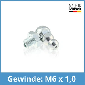 DIN 71412 C (H3) M6 x 1,0 Stahl verzinkt Kegelschmiernippel Schmiernippel - Picture 1 of 1