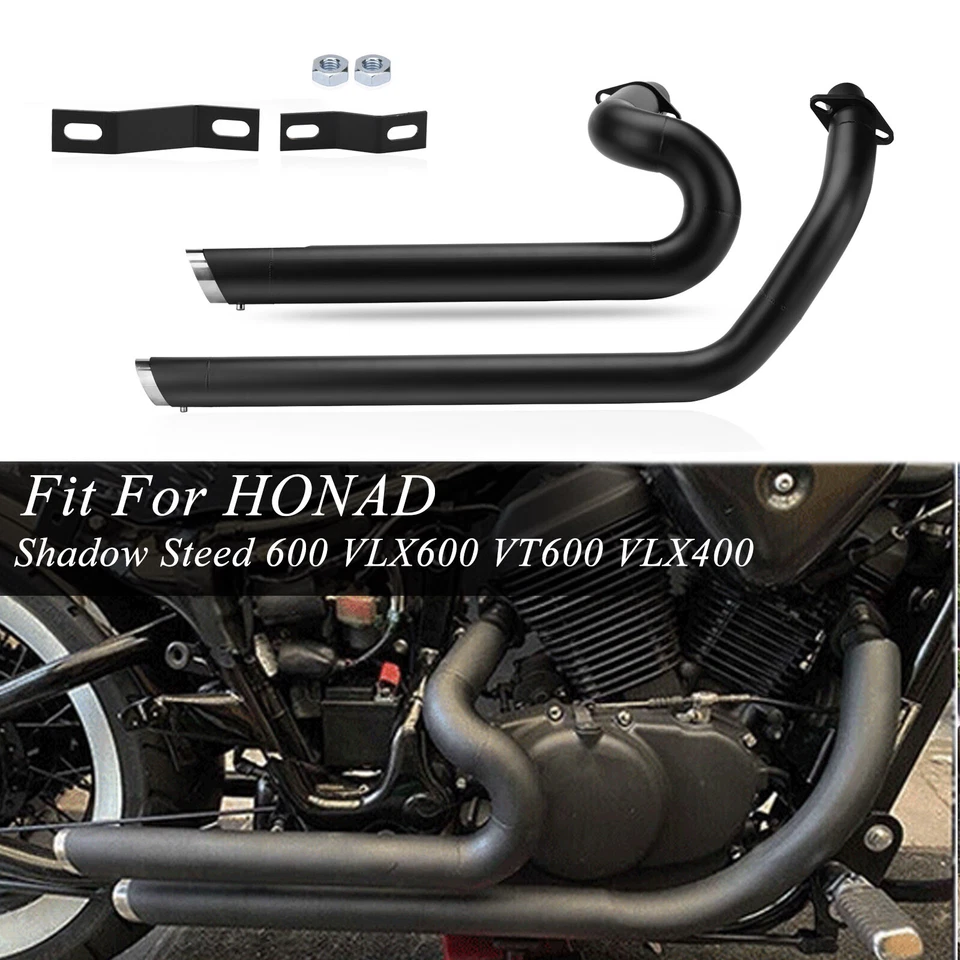 Sistema de exaustão escalonado Shortshots com DB Killer para Honda Shadow VLX 600 VT600C - Imagem 1 de 4