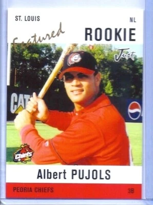 Tarjeta de novato destacada de Albert Pujols Just Menors #ap3! PEORIA CHIEFS! Foto 1 de 2
