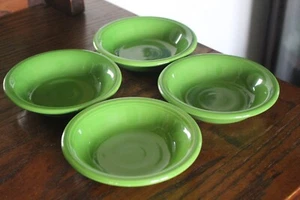 4 Homer Laughlin Fiesta Ware Berry Bowls 5 1/4" Shamrock Green Lead Free - Picture 1 of 8