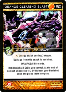 DBZ Dragon Ball Z TCG Panini Perfection U92 Orange Clearing Blast Foil - Picture 1 of 1