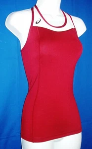 ASICS WOMEN'S ACTIVE WEAR RACER BACK TANK TOP w/LOGO SIZE STRETCHY SMALL NWT - Picture 1 of 7