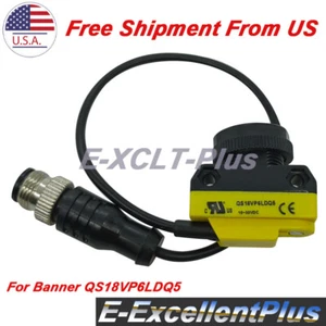 New Miniature Diffuse-Mode Photoelectric Laser Sensor For Banner QS18VP6LDQ5 - Picture 1 of 6