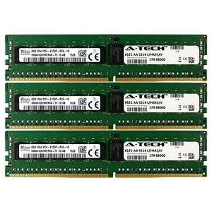 DDR4 2133MHz Hynix 24GB Kit 3x 8GB Dell PowerEdge R730xd R730 R630 Memory RAM - Picture 1 of 1