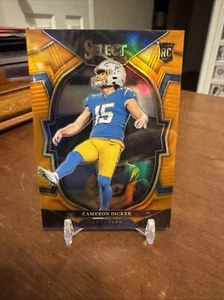 Cameron Dicker 2022 Panini Select #16 Concourse Orange Prizm Rookie RC #37/49 SP - Imagen 1 de 2