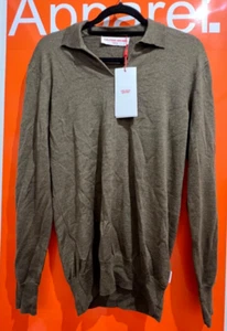 Orlebar Brown Mallory L/Sleeve Merino/Silk Polo Shirt/Top, Small,RRP £295, B13, - Picture 1 of 2