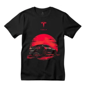 Sleek Style: Tesla Model S Black T-Shirt - Perfect for Enthusiasts! - Picture 1 of 4