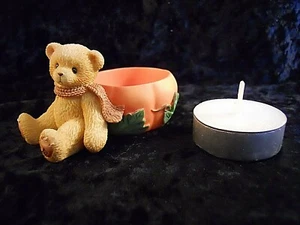 AVON Orsacchiotti Preziosi: Autunno Autunno Portacandele Tealight Orso Halloween 1998 - Foto 1 di 7