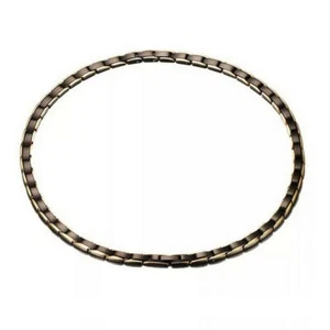 Men's Gold Black Magnetic Necklace with Gift Box Bio Therapy Health Pain Relief - Picture 1 of 8