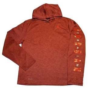 EUC Size XL Boys Dri-Fit Jordan Train Lightweight Hoodie Burgundy Kids Sweater - Picture 1 of 8