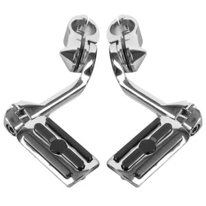 1 1/4" Long Angled Highway Foot Pegs Crash Bar Mount Fit For Harley Road Glide - Picture 1 of 11