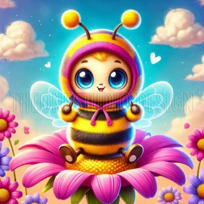 Beautiful Bee Digital Image Picture Photo Wallpaper Background Desktop Art - Image 1 of 2
