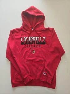 Champion Louisville Cardinals Small Pullover Hoodie Hooded Sweatshirt Red - Picture 1 of 9