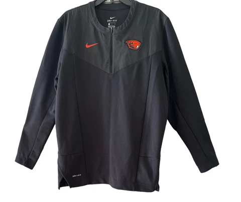 Nike Oregon State Beavers Jacket Mens Medium Black 1/2 Zip Track Pullover Sz L Cover