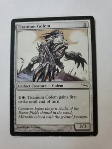 MTG Magic The Gathering Card Titanium Golem Artifact Creature Golem Mirrodin - Picture 1 of 2