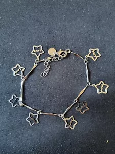 925 STERLING SILVER FILLED STAR ANKLET/BRACELET AND FREE GIFTBOX. - Picture 1 of 9