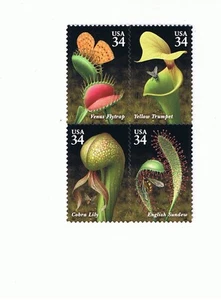 #3528-3531 3531a Carnivorous Plants block MNH free shipping! - Picture 1 of 1