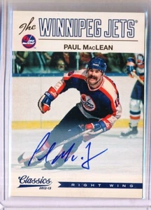 2012/13 PANINI CLASSICS SIGNATURES PAUL MacLEAN AUTO - Picture 1 of 1