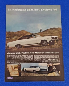 1967 MERCURY CYCLONE GT 390 V-8 ORIGINAL FARBDRUCK ANZEIGE VERSAND KOSTENLOS (LOS-WEISS) - Bild 1 von 1