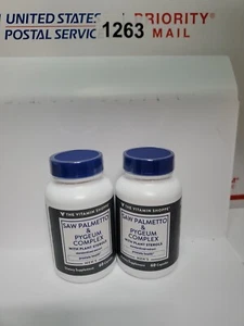 The Vitamin Shoppe Saw Palmetto Pygeum 60 Capsules Lot Of 2 X - Picture 1 of 3